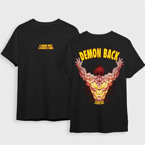 Baki Demon Back T-shirt, Baki Demon Back Shirt - Etsy