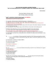 BUS 205 Principles Of Finance M04 Spring 2022 Final Exam 1 Docx ASA