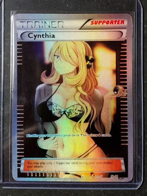 Custom Fan Made Orica Pokemon Card Cynthia Full Art Etsy