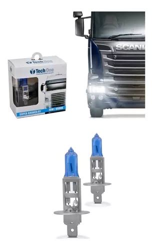 Par De Lâmpadas H1 Super Brancas Caminhão 8500k Blue 24v Parcelamento