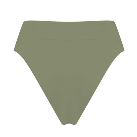 Olive Green Thong High Waisted Bikini