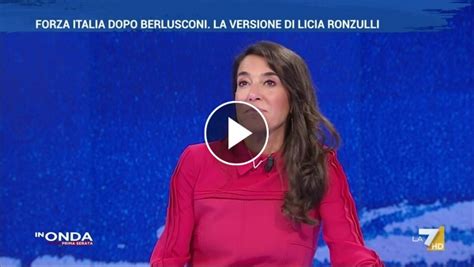 Licia Ronzulli a In Onda Renzi in Forza Italia Perché no LA7