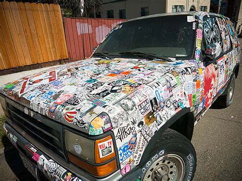 A Car Covered in Stickers... Literally. Covered. | Sticker Robot