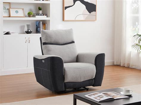 Fauteuil Relax électrique En Tissu Gris Et Anthracite Damon Leroy Merlin