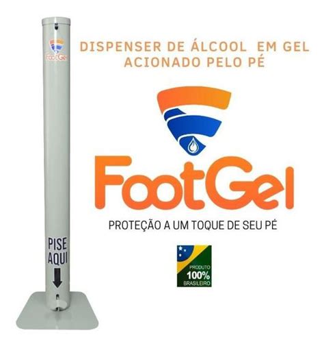 Totem Display Suporte Lcool Gel Pedal Sem Usar As M Os Prime