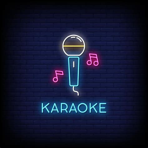 Karaoke Neon Signs Style Text Vector Vector Art At Vecteezy