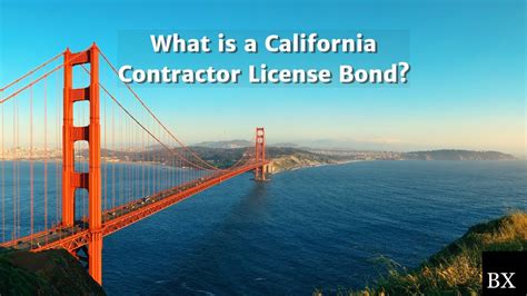 What Is A California Contractor License Bond Youtube