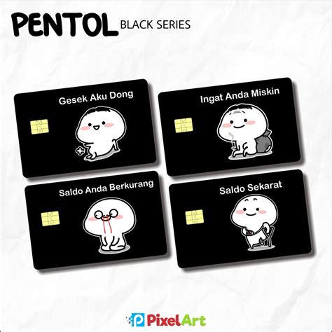 Jual Sticker Pentol Pelindung Kartu Skin Card Atm Sim Ktp E Money Flazz