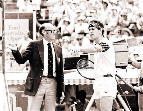 John McEnroe And Umpire Peter Bellenger Exchange Words At Kooyong