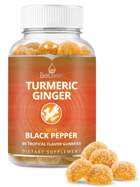 Belive Turmeric Curcumin With Black Pepper And Ginger 500 Mg Of Turmeric And Ginger Supplement