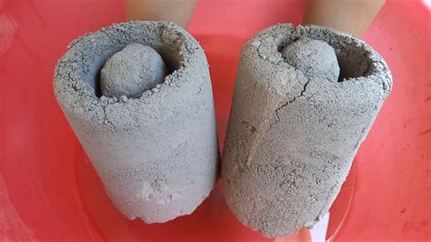 Asmr Dusty Soft Sand Cement Cylinder Crumbling In Water Satisfying