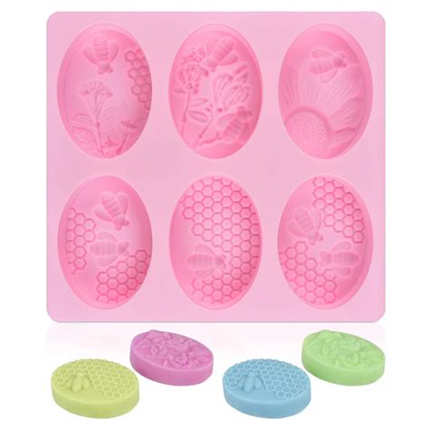 6 Cavity (Spherical/Rectangle) Silicone Molds for Soap Making