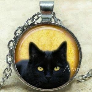 Black Cat Art Pendant, Black Cat Pendant, Black Cat Necklace, Black Cat ...