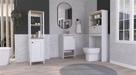 Conjunto Malaga Mueble Columna De Baño con 1 Puerta Mueble De Baño