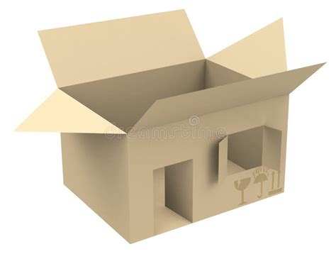 The house cardboard box stock illustration. Illustration of architecture - 49770866