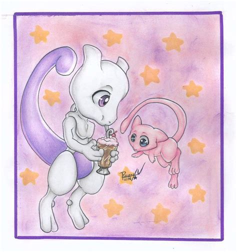 Chibi Mew And Mewtwo By RuisuNin On DeviantArt Chibi Mew And Mewtwo