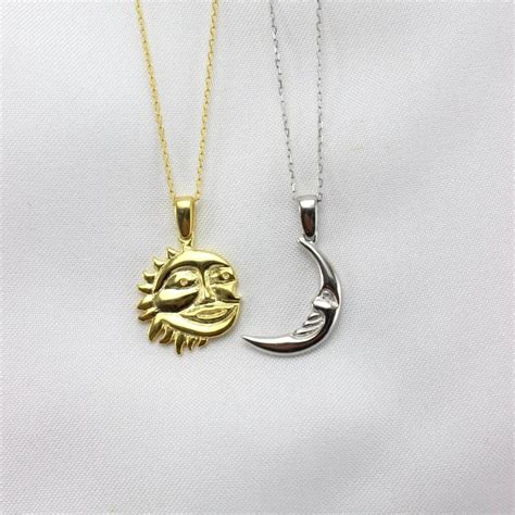 Sun And Moon Necklace Couples Necklace Sets Of Sun And Moon Matching