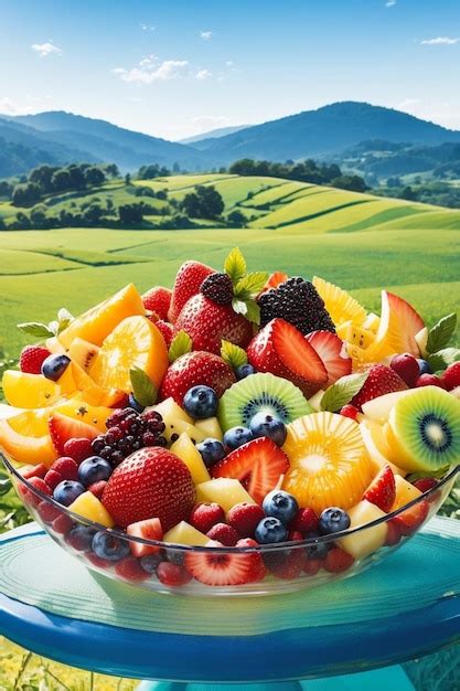 Premium AI Image Fresh Summer Fruits In The Forest