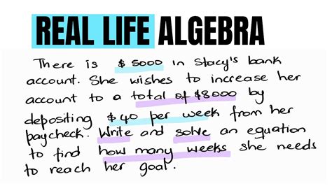 Application Of Algebra In Real Life YouTube