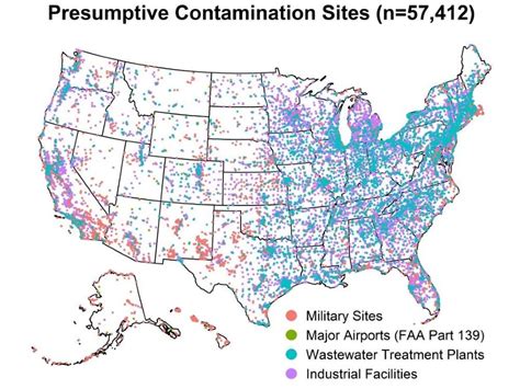 Map shows 57,000 U.S. sites contaminated with 'forever chemicals ...