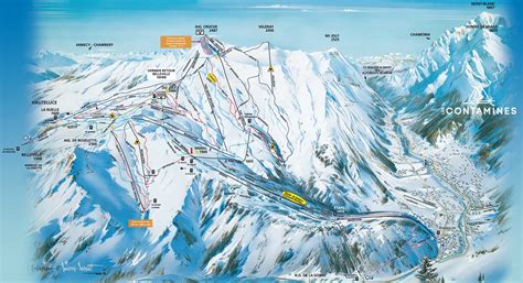 Les Contamines Ski Resort Piste Maps