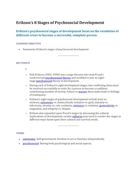 Erikson S Stages Of Psychosocial Development Cheat Sheet Nclex Quiz