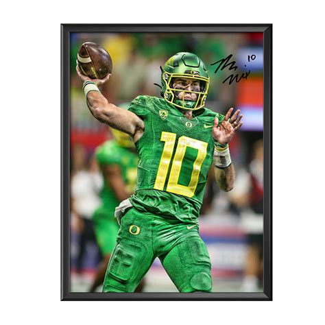 Bo Nix Oregon Ducks Poster Art Autographed