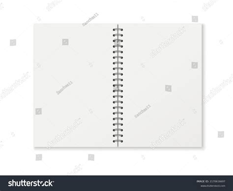 Mockup Blank Open Notepad Isolated On Stock Vector (Royalty Free ...