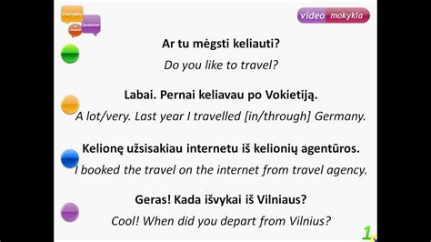 Lithuanian Basics Lesson Travelling Everyday Sentences In