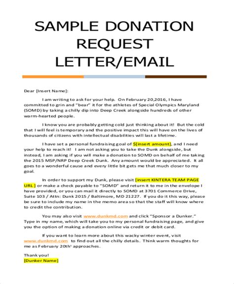 Sample Letters Asking For Donations | Template Business