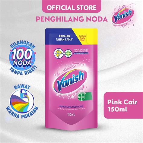 Jual Vanish Cair Pink Pouch 150 Ml Penghilang Noda Pada Pakaian