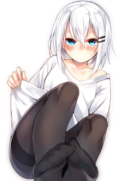 Cute Anime Girl With Short White Hair Sexiz Pix