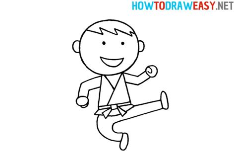 How To Draw A Karate Person How To Draw Easy