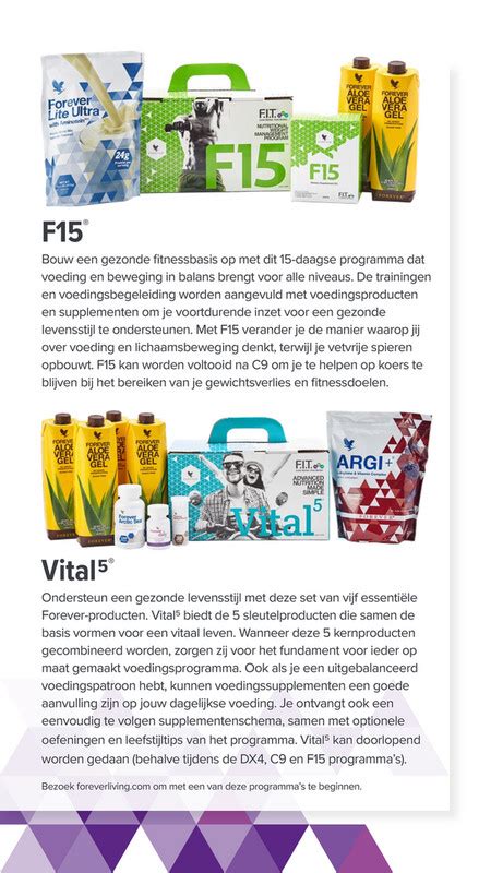 Forever Living Products Benelux NL C9 Voedingsprogramma