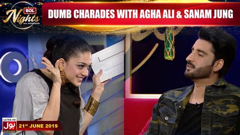 Dumb Charades With Agha Ali Sanam Jung BOL Nights With Ahsan Khan