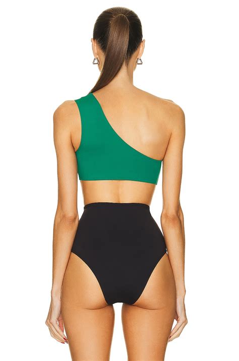 Eres Symbole One Shoulder Bikini Top In Cactus Fwrd