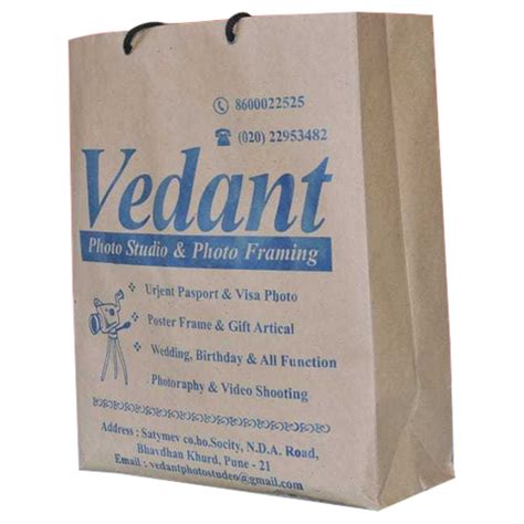 Printed Brown Paper Bags Capacity 200gm 5 Kg At Rs 6piece In Pune