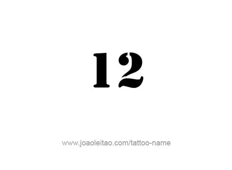 Tattoo Design Number Twelve 12 Tattoos Number Tattoos Small Tattoos