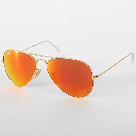 Ray Ban Occhiali Da Sole Aviator Grandi In Metallo RB3025 Arancione