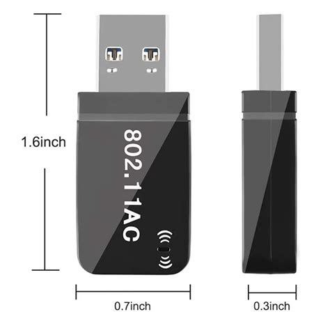 Mbps Usb Mini Wi Fi Adapter Dual Band Ghz Ac