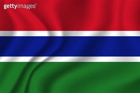 Flag Of Gambia Gambian National Symbol In Official Colors Template