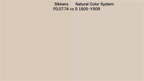 Sikkens F00774 Vs Natural Color System S 1505 Y50r Side By Side