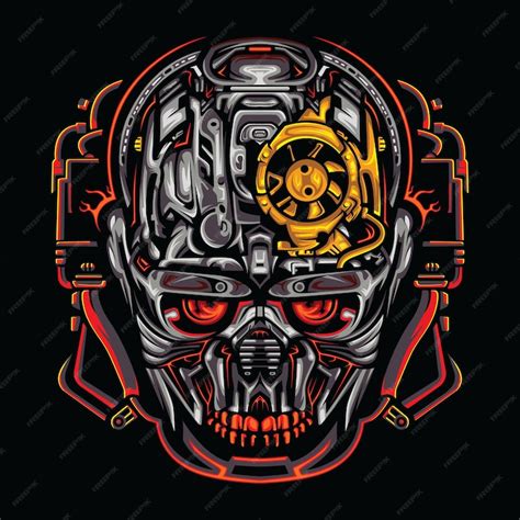 premium vector robot face vector  details
