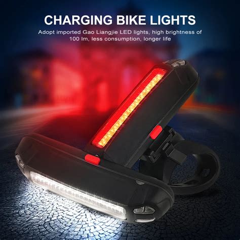 Gyrophare Feu arrière de vélo à LED 6 Modes voyant d avertissement de