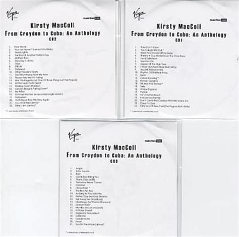 Kirsty MacColl From Croydon To Cuba An Anthology UK Promo CD R Acetate