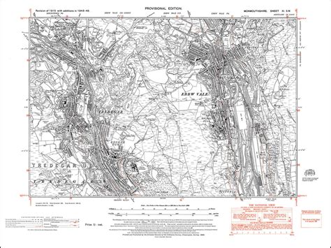 Ebbw Vale Tredegar Old Map Monmouth 1949 11sw Repro Wales Ebay