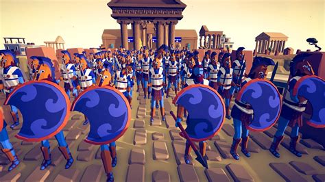 100x Greek Army Attack Enemy Castle Totally Accurate Battle Simulator