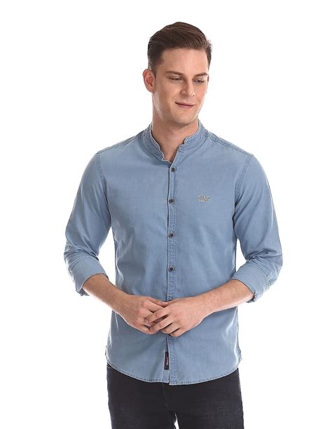 Buy Us Polo Assn Denim Co Mandarin Collar Slim Fit Shirt