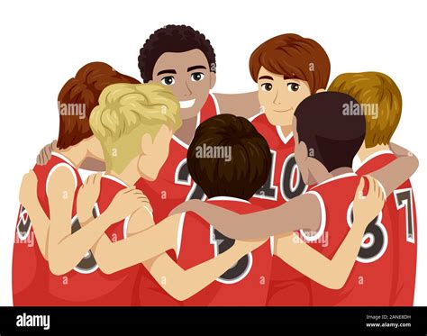 Football Team Huddle Clipart