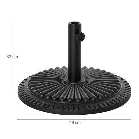 Pied De Parasol Base De Lestage Parasol Rond Ciment HDPE Motif Rosace